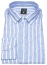 Thumbnail 1- van Laack Leinenhemd - Tailor Fit - Button Down - Streifen - blau / weiß - ohne OVP